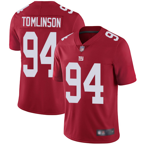 Men New York Giants #94 Dalvin Tomlinson Red Limited Red Inverted Legend Football NFL Jersey